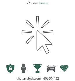 Click line Icon. vector illustration