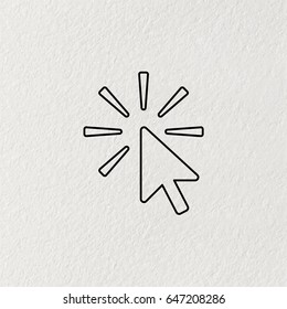 Click line Icon. vector illustration
