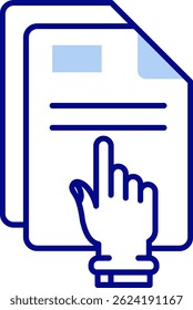 Clique em Design de ícone de vetor de linha