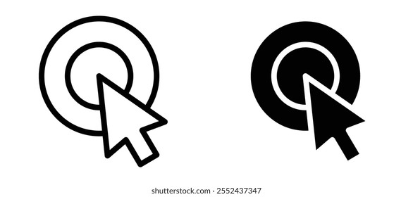 Click liner icon vector set.