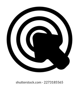 hacer clic en lista icono de glifo plantilla de diseño vectorial e ilustración