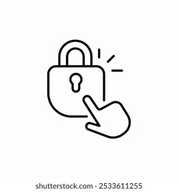 click lock icon sign vector