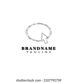 click logo cartoon icon design template black modern isolated vector