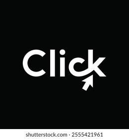 click logo design vector template, arrow graphic concept 