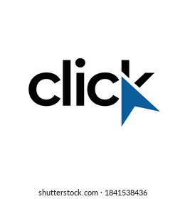 The click logo represents the ease of accessing the service. This logo can be used in both technology and financial businesses. Or online based services.