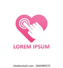 Haga clic en el diseño de la plantilla de logotipo de amor