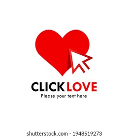 Click Love Logo Template Illustration Stock Vector (Royalty Free ...