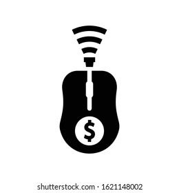 Click make money icon vector graphics