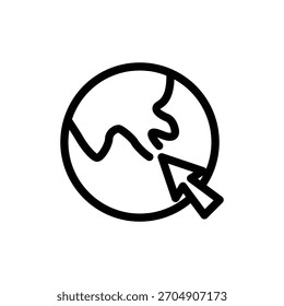 clique em design de vetor de ícone de estrutura de tópicos de gerenciamento adequado para aplicativo móvel ou web