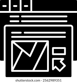 Click map Solid Style Icon Design