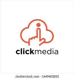 click media simple and modern logo stock design