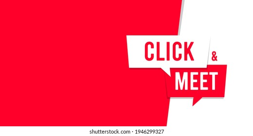 Click and meet speech vector illustration