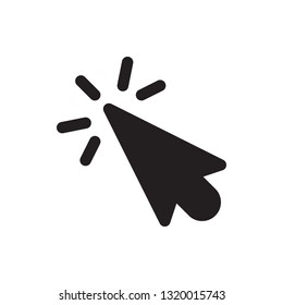Click, mouse, cursor icon in trendy flat style design. Vector graphic illustration. Editable vector stroke. EPS 10. 