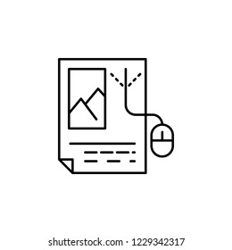 Click, mouse, digital editing icon. Element of editorial design icon. Thin line icon for website design and development, app development. Premium icon