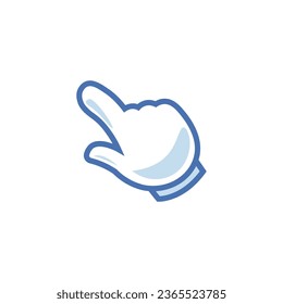 Click mouse icon in comic style. Pointer vector cartoon illustration on white isolated background. Hand push button business concept splash effect.