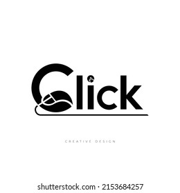 Click mouse letter branding logo