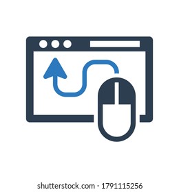 Click mouse web browser icon