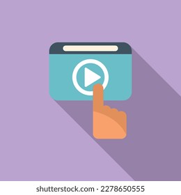 Haga clic en el vector plano del icono de edición de películas. Video. Audio de clip