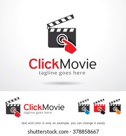 Click Movie Logo Template Design Vector 