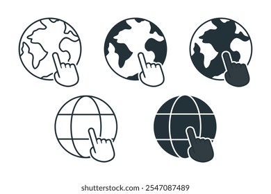 Click network internet. Illustration vector