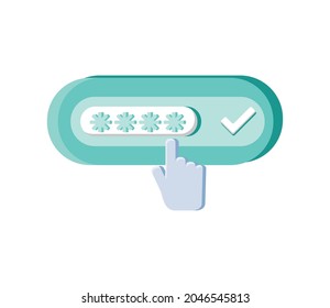 click on check mark button icon isolated