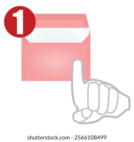 Click on e mail. vector