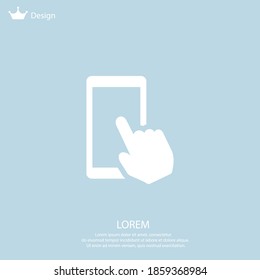 click on the phone icon. Vector illustration EPS 10.