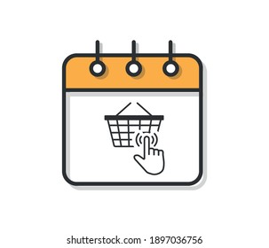 Click on the shop cart sign. Buy now button. Shopping cart icon template.