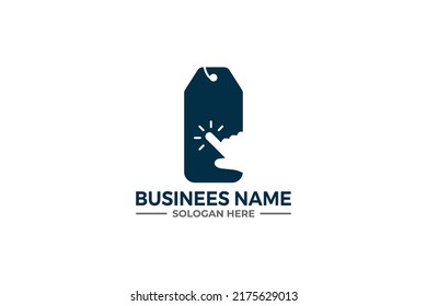 click the online shopping logo. logo or E-commerce logo vector design illustration