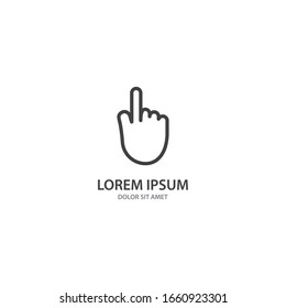 Haga clic en el diseño vectorial del logotipo de la tienda en línea