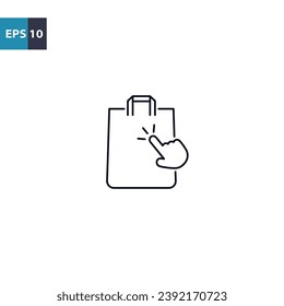 Haga clic en el icono de esquema de pedido Icono de pantalla Ilustración del vector