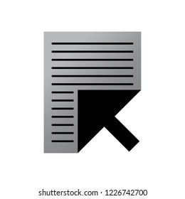 Click the page logo, Arrow logo with document