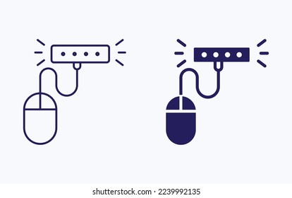 Click password vector illustration icon