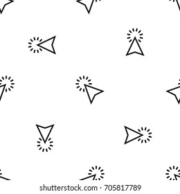 Click pattern repeat seamless in black color for any design. Vector geometric illustration