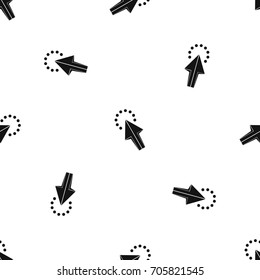 Click pattern repeat seamless in black color for any design. Vector geometric illustration