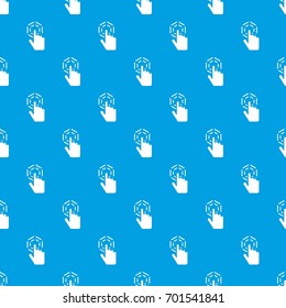 Click pattern repeat seamless in blue color for any design. Vector geometric illustration