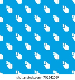 Click pattern repeat seamless in blue color for any design. Vector geometric illustration