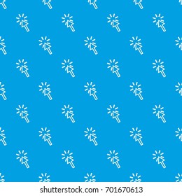 Click pattern repeat seamless in blue color for any design. Vector geometric illustration