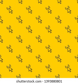 Click pattern seamless vector repeat geometric yellow for any design