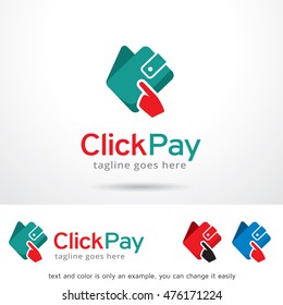 Click Pay Logo Template Design Vector
