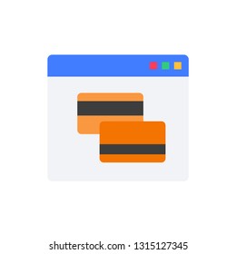 click to payment icon symbol in flat style