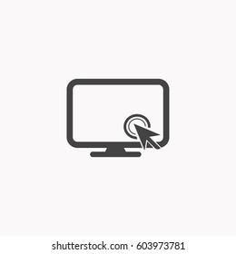 Click PC icon illustration isolated vector sign symbol