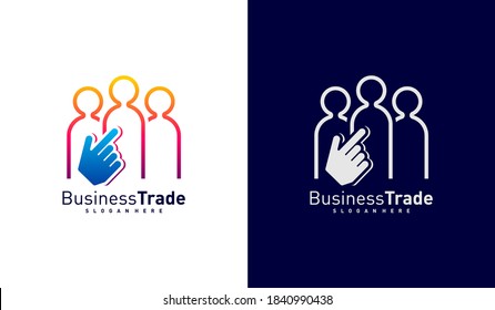 Haga clic en Vector de diseño de logotipo People, plantilla de diseño de logotipo de personas coloridas, símbolo de icono