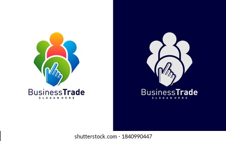 Haga clic en Vector de diseño de logotipo People, plantilla de diseño de logotipo de personas coloridas, símbolo de icono