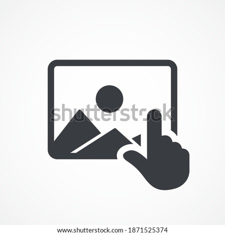 Click photo icon. Flat style. Vector. Isolate on white background.