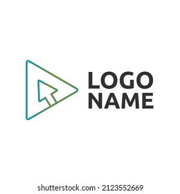 Click play logo button. Play Button Online Video