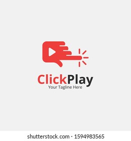 Click Play Logo And Symbol Template.emblem.creative Symbol.icon.simple.unique.modern And Elegant Logo Design