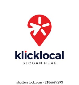 
Click point logo icon design for business travel coampany