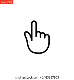click, pointer icon vector design template