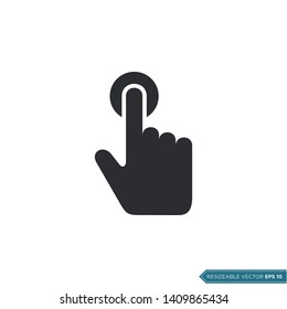 Click Pointer Icon Vector Template Flat Design